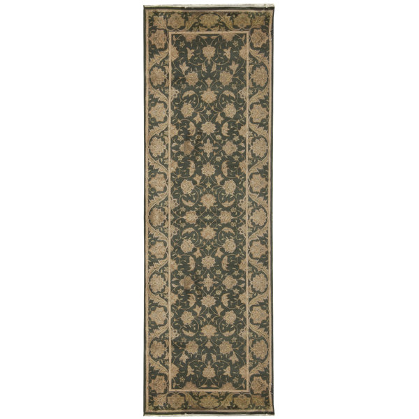 Bokara Rug Co., Inc. HandKnotted HighQuality Olive Green and Olive Green Runner Wayfair Canada